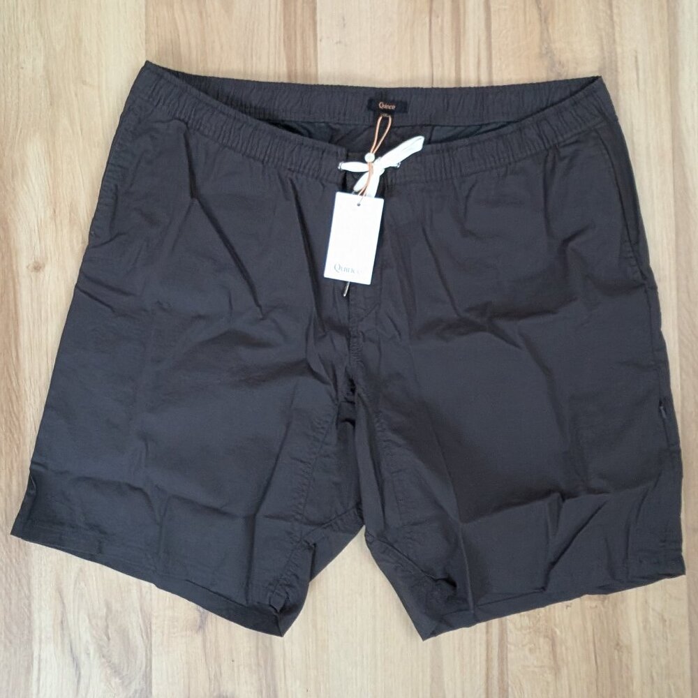 Quince Organic Stretch Cotton Ripstop Shorts Steel Grey Mens XXL